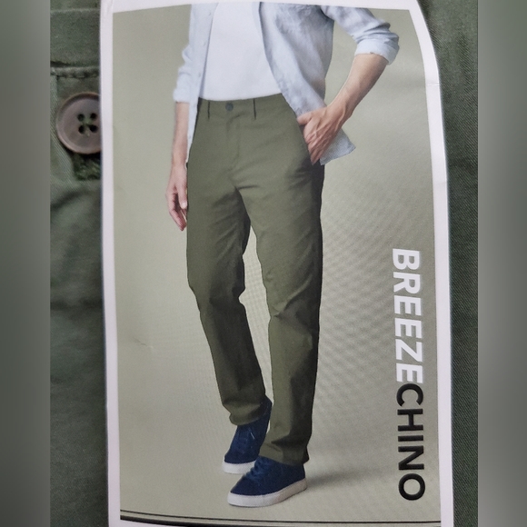 English Laundry Olive Green Breeze Chino Men's Slimmer Straight Stretch Pants - Picture 1 of 2